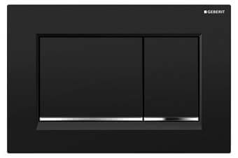 Geberit 115.883.KM.1 Sigma30 Flush Plate black with polished chrome accent