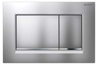 Geberit 115.883.KN.1 Sigma30 Flush Plate matte chrome with polished chrome accent