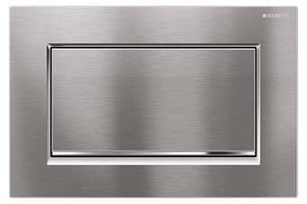 Geberit 115.893.KX.1 Sigma30 Flush Plate brushed chrome with polished chrome accent
