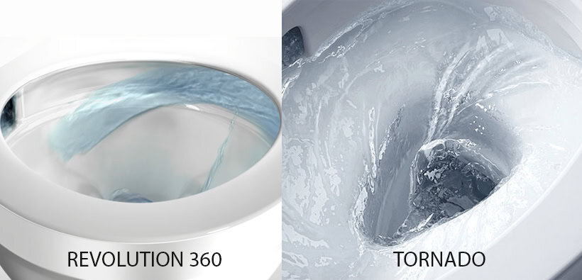 TOTO Tornado versus KOHLER Revolution 360 Flushing System